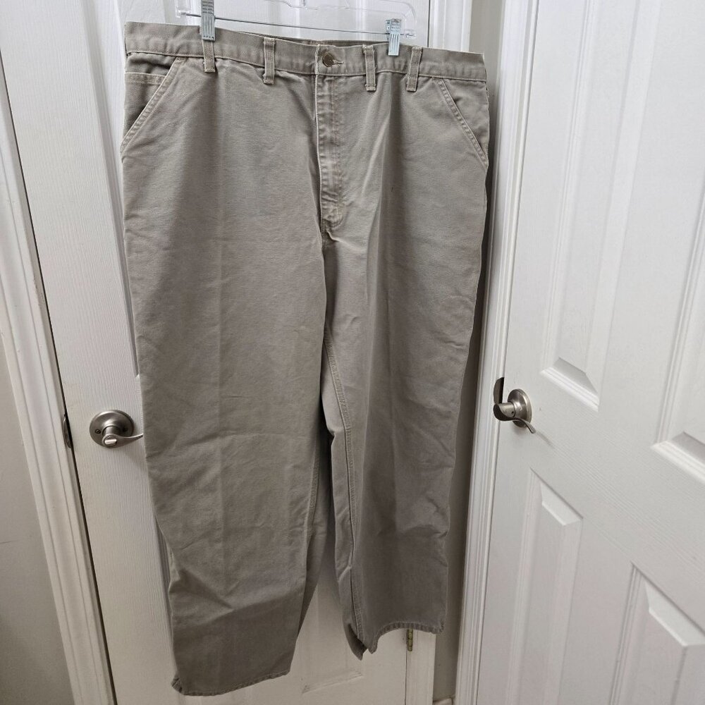 Carhartt Carpenter Pants 44x34 *42x32 Dungaree fit Desert Cotton Canvas